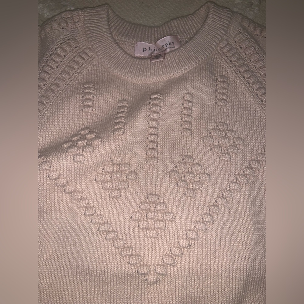 Philosophy sweater knit detail fall tan boho summer Anthropologie classic casual - Picture 5 of 5